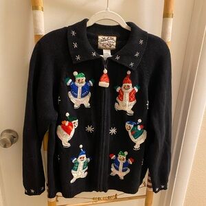 Christmas sweater. Snowman party!